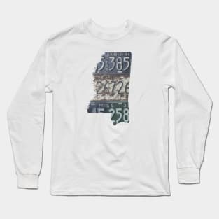 Vintage Mississippi License Plates Long Sleeve T-Shirt